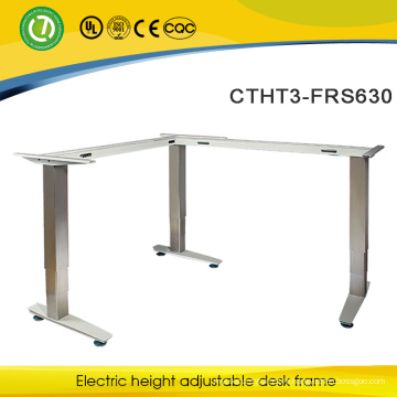 Keep slim office computer desk & L shape adjustable standing desk & electric lifting steel frame